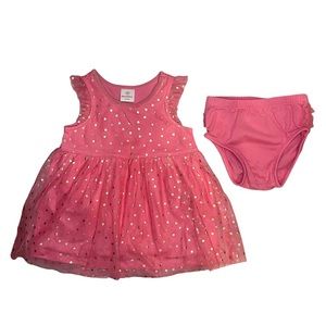 Hanna Andersson Pink Tulle Star Dress